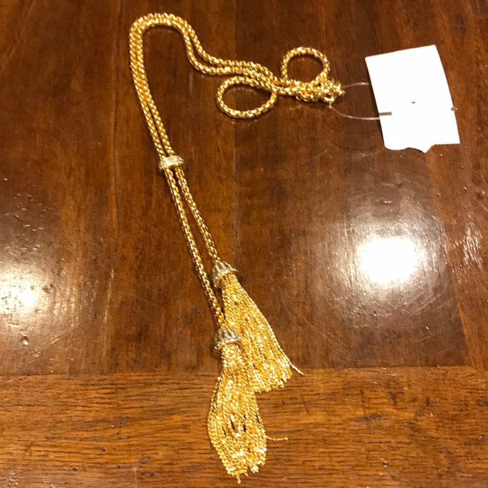 J Crew Pavé Lariat Necklace